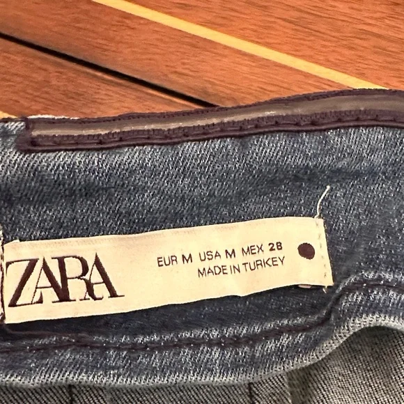 Zara Strapless Denim Midi Dress | Bodycon Jean Dress | Classic Blue Size M - Picture 7 of 9